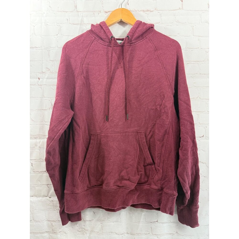 Champion Hoodie Mens Size Medium Maroon Thick Casual Pullover